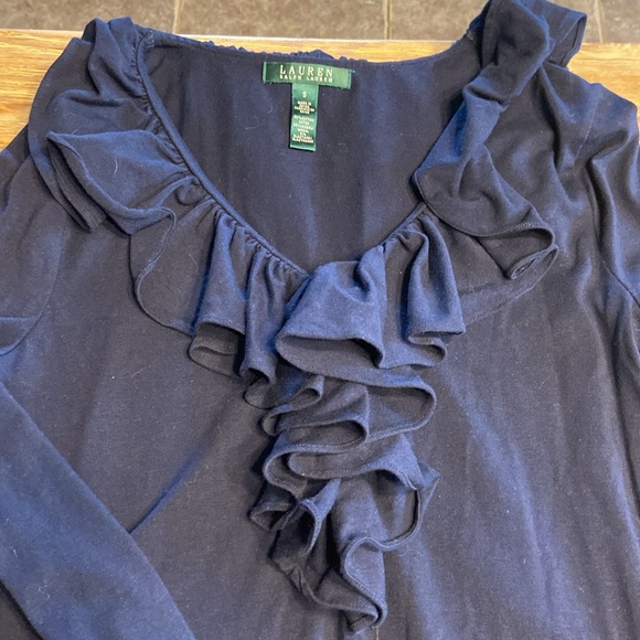 Polo Ralph LAUREN Navy blue ruffle dress Size 2 Perfect condition - Picture 2 of 7